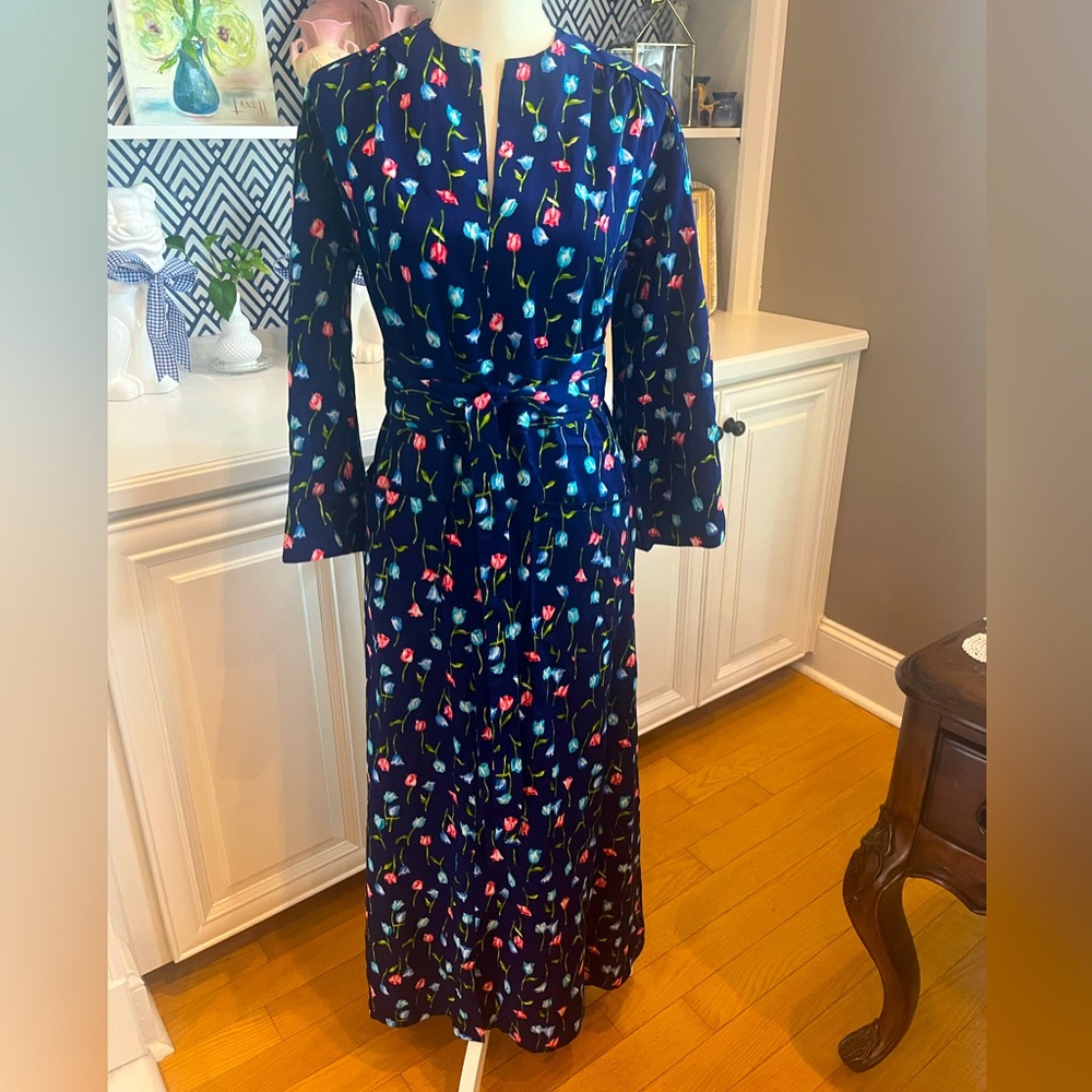 Floral Navy Maxi Dress 1970’s